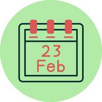 February 23 Vector Icon