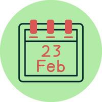 February 23 Vector Icon