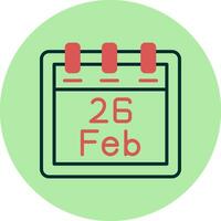 February 26 Vector Icon