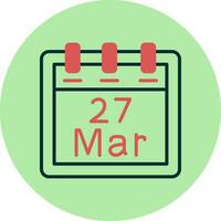 March 27 Vector Icon