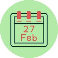 February 27 Vector Icon