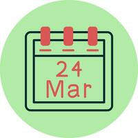 March 24 Vector Icon