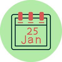 January 25 Vector Icon