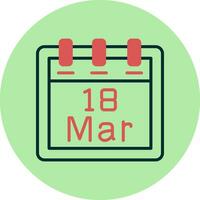 March 18 Vector Icon