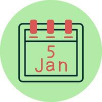 January 5 Vector Icon