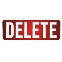 Delete Button on a Transparent Background png