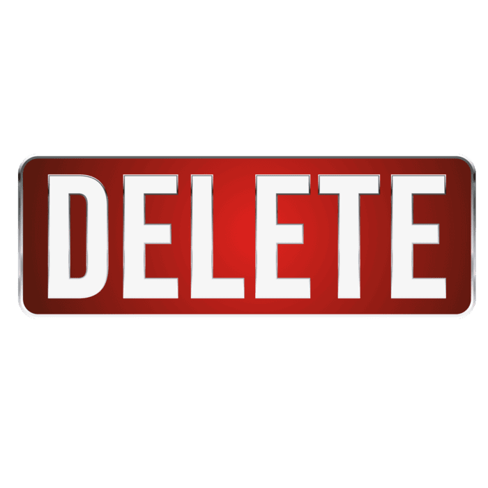 Delete Button PNGs for Free Download