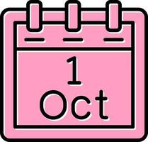 October 1 Vector Icon