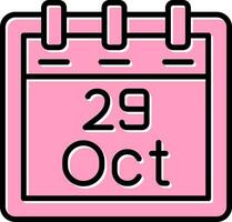 October 29 Vector Icon