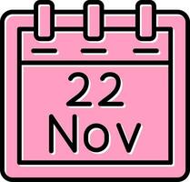 November 22 Vector Icon