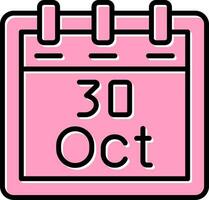 October 30 Vector Icon