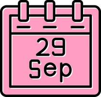 September 29 Vector Icon