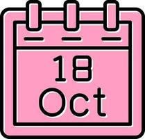 October 18 Vector Icon