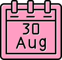 August 30 Vector Icon