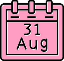 August 31 Vector Icon