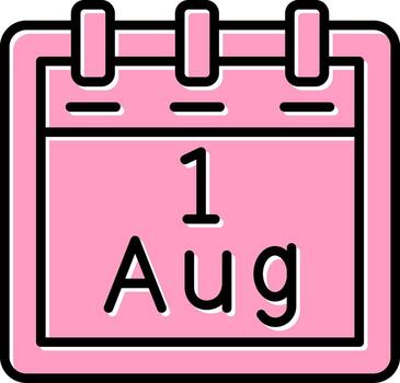 August 1 Vector Icon