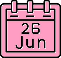 June 26 Vector Icon