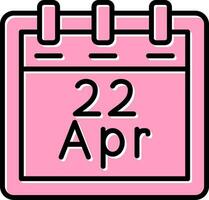 April 22 Vector Icon