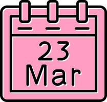 March 23 Vector Icon