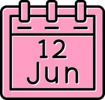 June 12 Vector Icon