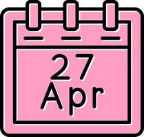 April 27 Vector Icon