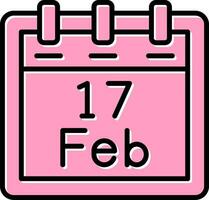 February 17 Vector Icon