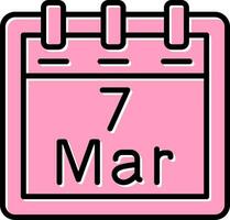 March 7 Vector Icon