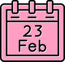 February 23 Vector Icon