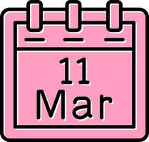 March 11 Vector Icon