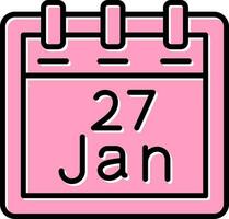 January 27 Vector Icon