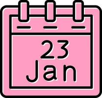 January 23 Vector Icon