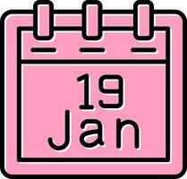 January 19 Vector Icon