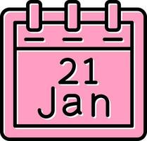 January 21 Vector Icon