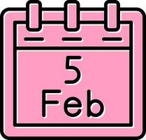 February 5 Vector Icon