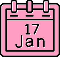 January 17 Vector Icon