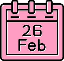 February 26 Vector Icon