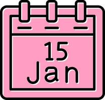 January 15 Vector Icon