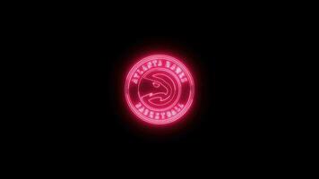 basketball logo with neon effect video