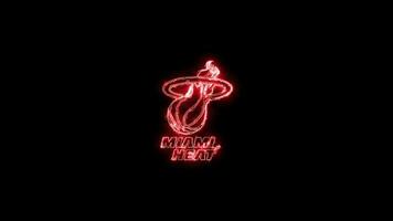 basketball logo with neon effect video