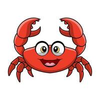 Cute crab cartoon on white background vector