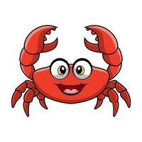 Cute crab cartoon on white background vector