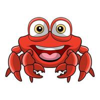 Cute crab cartoon on white background vector