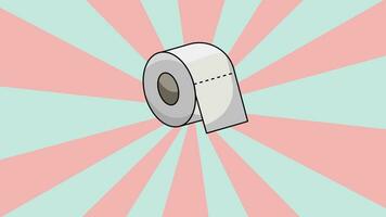 Animated video of the toilet paper icon with a rotating background