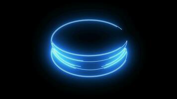 geanimeerd dorayaki icoon met neon sabel effect video