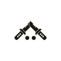 hogar de cuchillos símbolo resumen sencillo logo vector