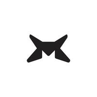 letra mk silueta único forma logo vector