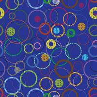 rings colorful brush seamless pattern vector