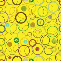 rings yellow background colorful seamless pattern vector