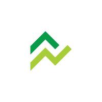 letter n triangle mountain geometric logo vector