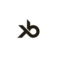 letter xb tb simple loop geometric logo vector